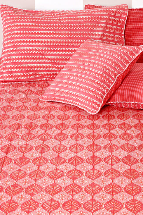 40s Cotton Pillow Cover In Striped Print